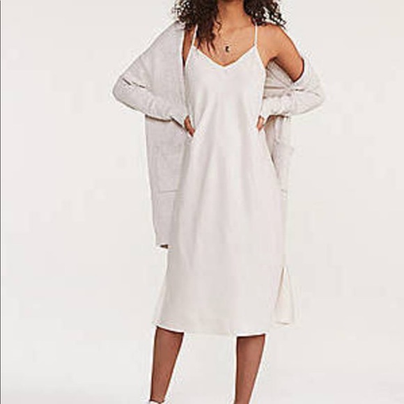 Lou & Grey Shimmer Twill Slip Dress NWT - Picture 3 of 7